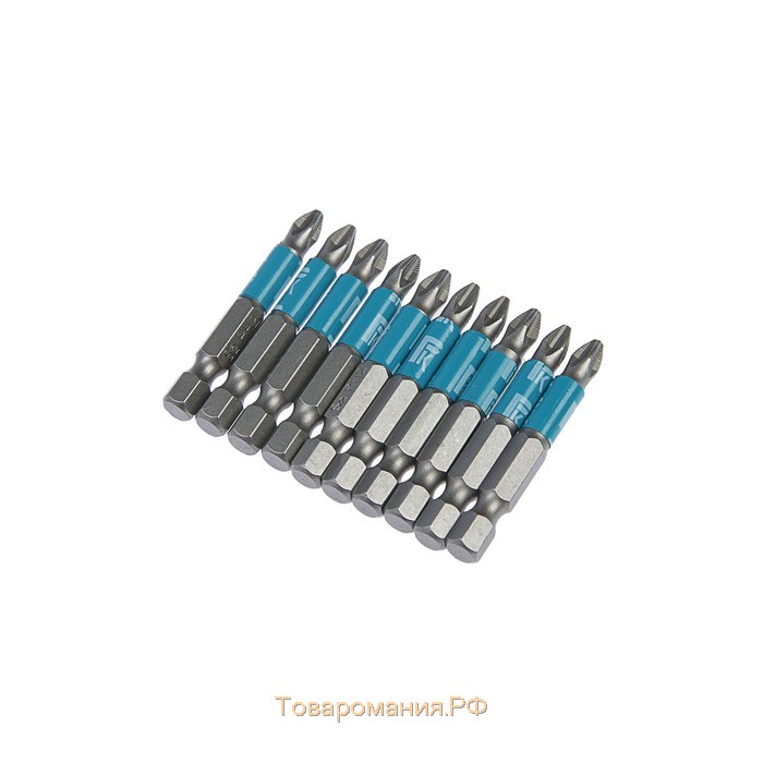 Биты Remocolor, сталь S2, 1/4" Е, PH2 х 50 мм, намагниченные, 10 шт.