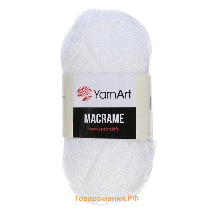 Пряжа "Macrame Макраме" 100% полиэстер 130м/90гр (154 белый)