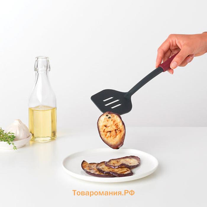 Лопатка-вилка Brabantia Tasty+, цвет гранатовый, 34.8 см