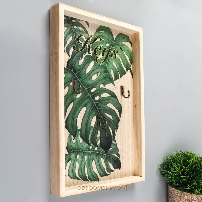 Крючки декоративные дерево "Пальмовые листья" 29,5х19,8х2,7 см
