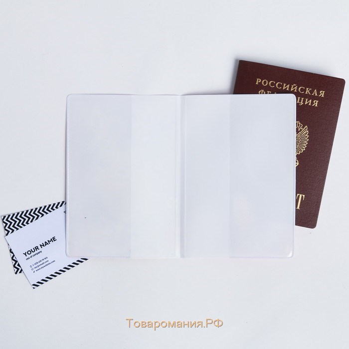 Обложка на паспорт "Розовые пионы", ПВХ