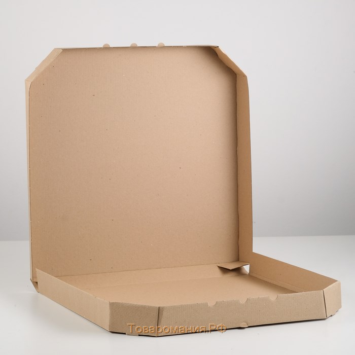 Коробка для пиццы, бурая, 42 х 42 х 4,5 см