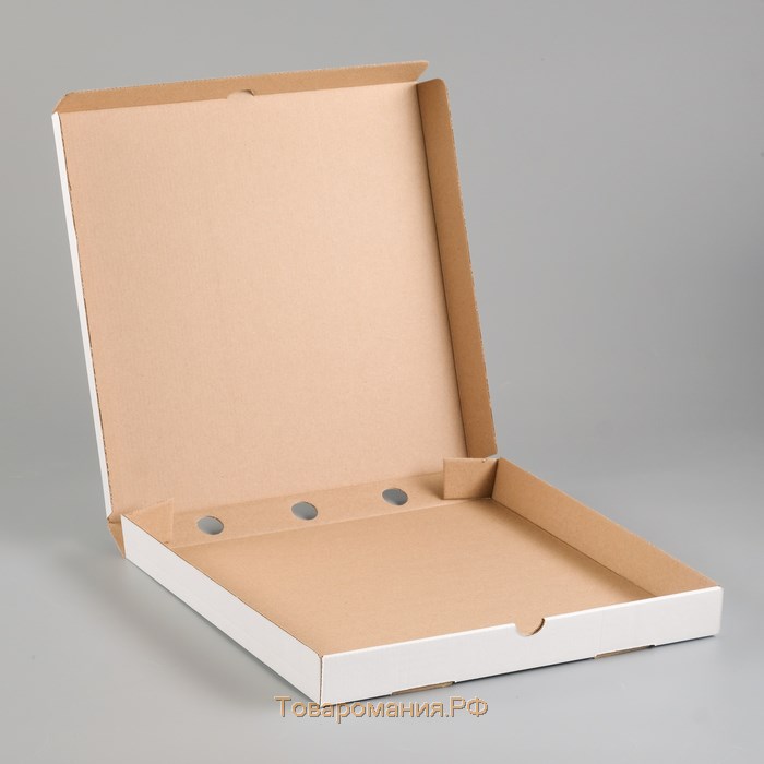 Коробка для пиццы, белая, 31 х 31 х 3,5 см