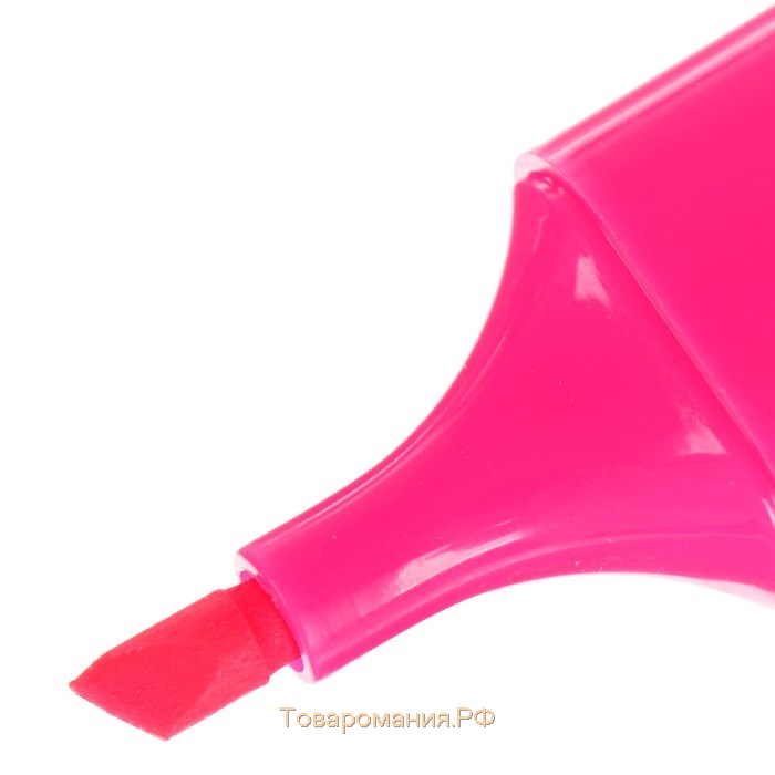 Маркер-текстовыделитель наконечник скошенный 5 мм, розовый