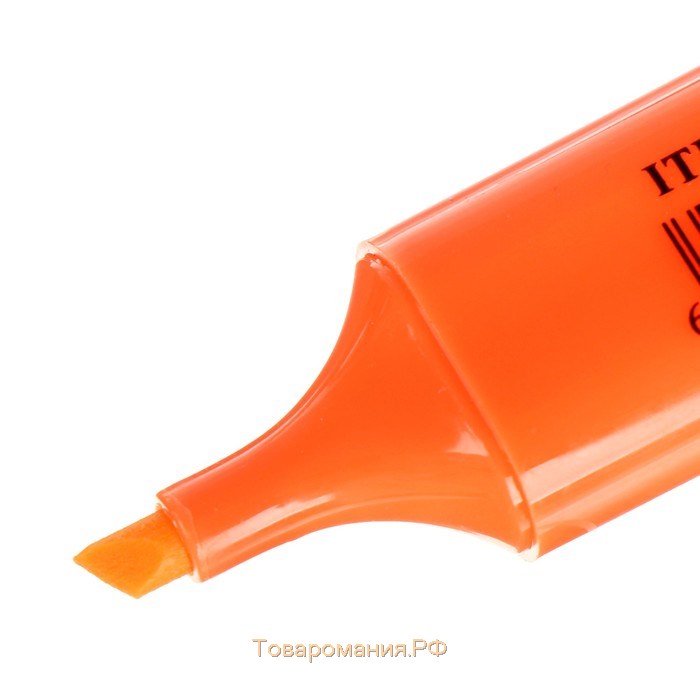 Маркер-текстовыделитель наконечник скошенный 5 мм, оранжевый