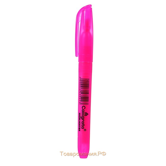 Маркер-текстовыделитель скошенный 5 мм, розовый