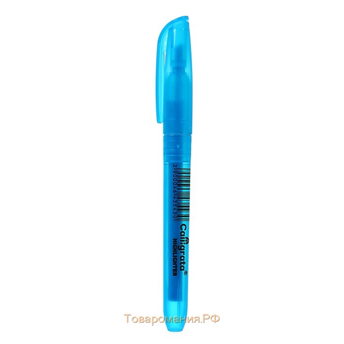 Маркер-текстовыделитель скошенный 5 мм, синий