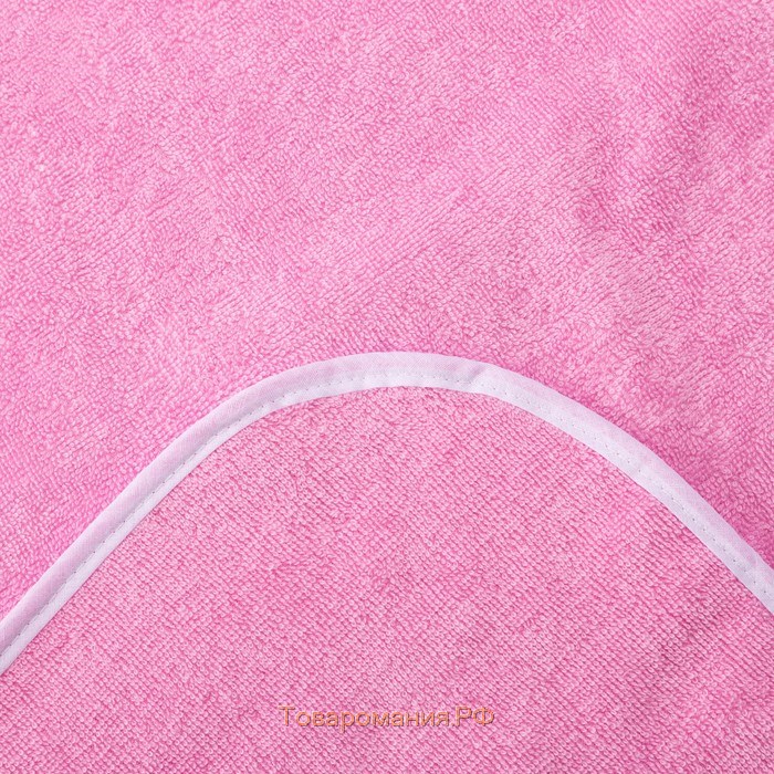 Полотенце-уголок махровый "Крошка Я" 85х85 см, цвет нежно-розовый, 100% хлопок, 320 г/м2