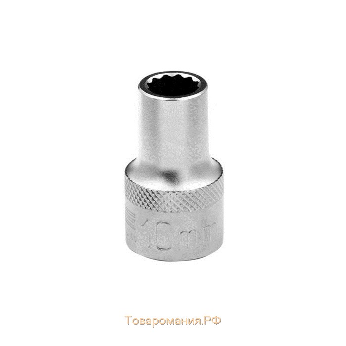 Головка торцевая Stels 13651, под квадрат, 1/2", 10 мм, двенадцатигранная, хромированная