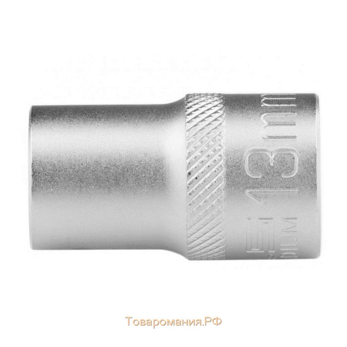 Головка торцевая Stels 13657, под квадрат, 1/2", 13 мм, двенадцатигранная, хромированная