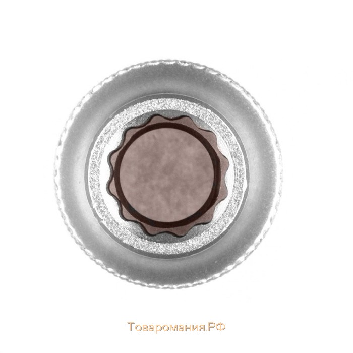 Головка торцевая Stels 13657, под квадрат, 1/2", 13 мм, двенадцатигранная, хромированная