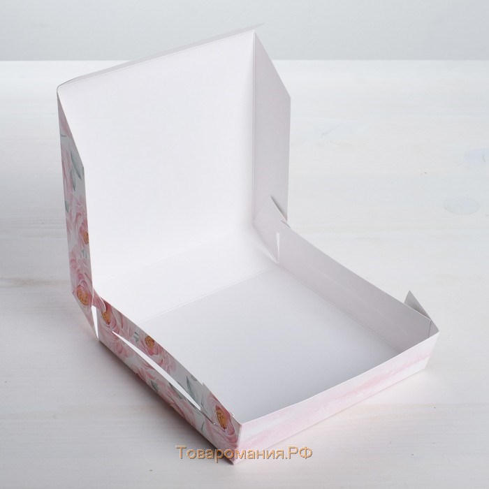 Кондитерская упаковка, коробка «Нежность», 14 х 14 х 3,5 см