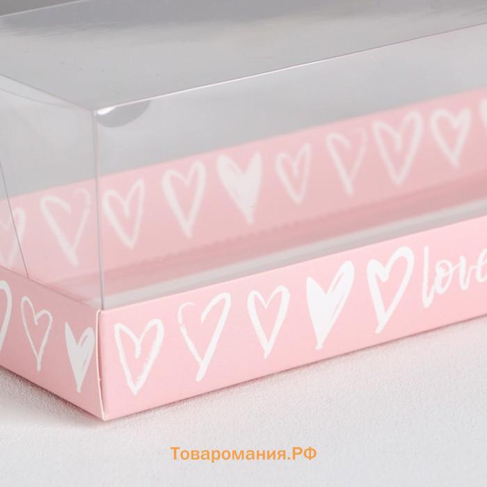Коробка кондитерская «love you», 26, 2 х 8 х 9,7 см