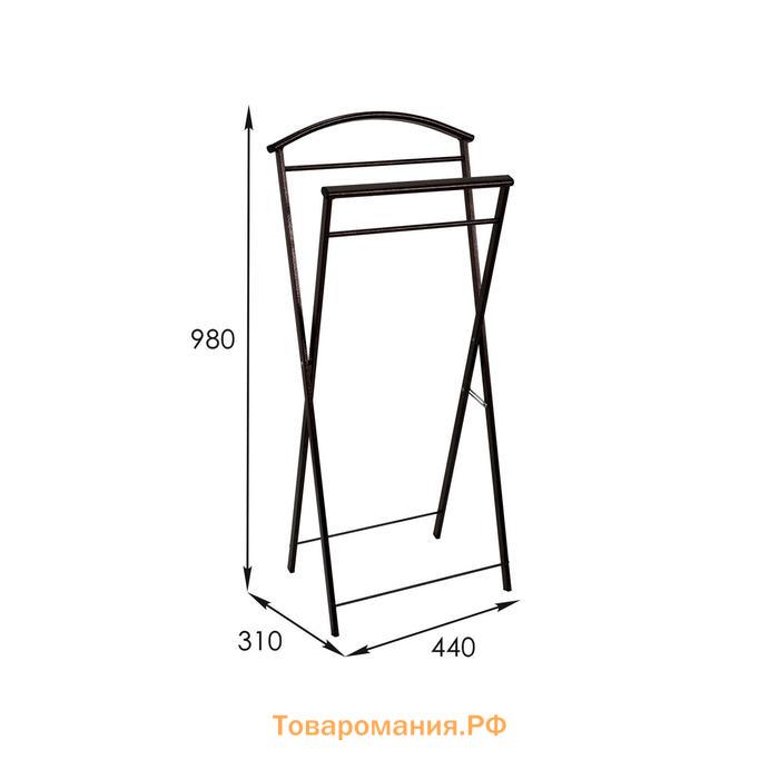 Вешалка костюмная «Контур», 44×31×98 см, цвет медный антик