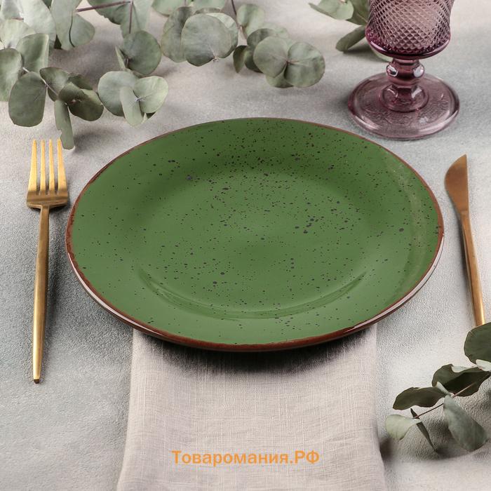 Тарелка фарфоровая Punto verde, d=24 см