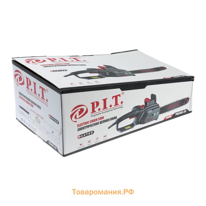 Пила цепная P.I.T. PKE405-C4, электрическая, 1800 Вт, 16", шаг 3/8", паз 1.3 мм, 59 звеньев