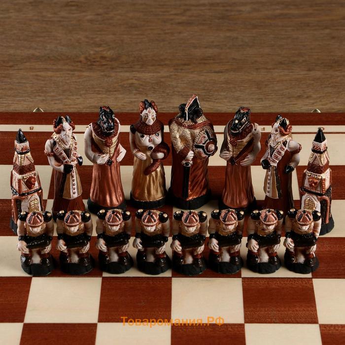 Шахматы польские деревянные большие Madon "Мраморные", 55.5 х 55.5 см, король h-10.5 см