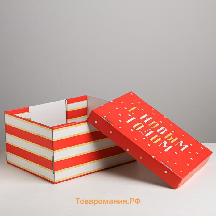 Складная коробка «Новогодний», 31,2 х 25,6 х 16,1 см, Новый год