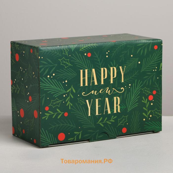 Складная коробка «С новым годом», 22 х 15 х 10 см, Новый год