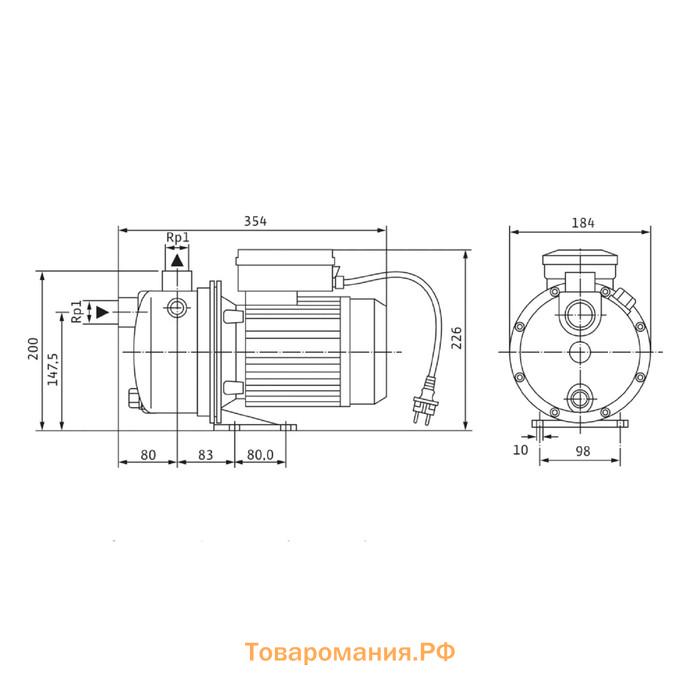 Насос поверхностный Wilo Jet WJ 202 X EM