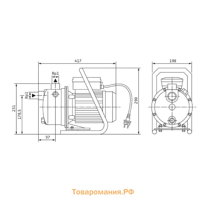 Насос поверхностный Wilo Jet WJ 204 EM