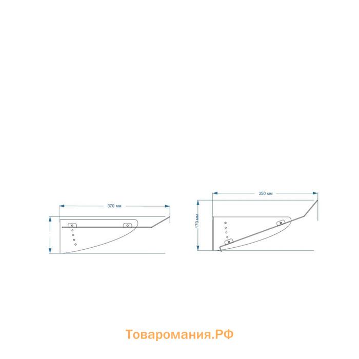 Экран для кондиционера из боковых креплений 600×335, пластик 2 мм, В ЗАЩИТНОЙ ПЛЁНКЕ