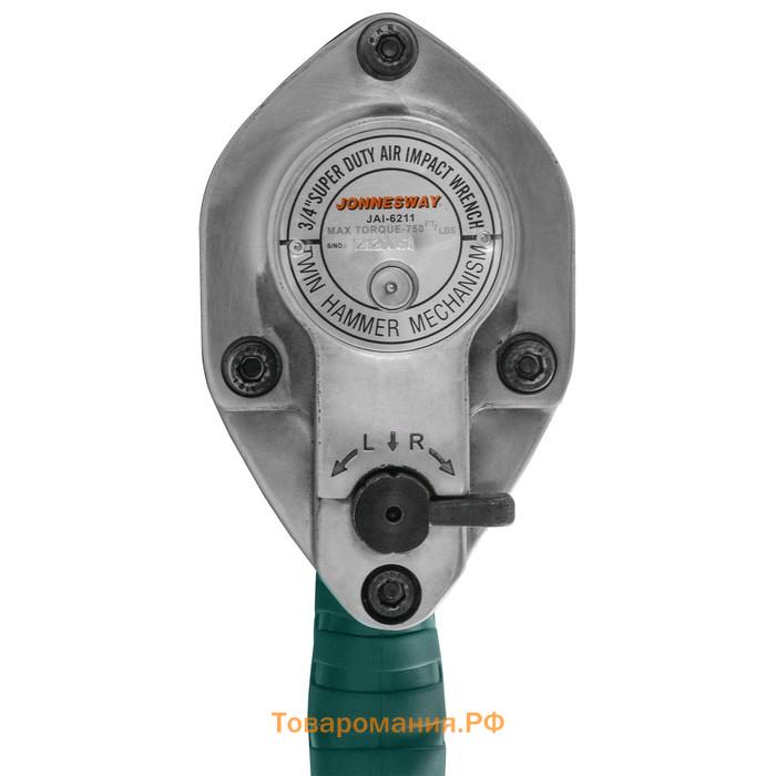 Пневмогайковерт Jonnesway JAI-6211, ударный, патрон 3/4", 1/4F, 6500 об/мин, 1016 Нм