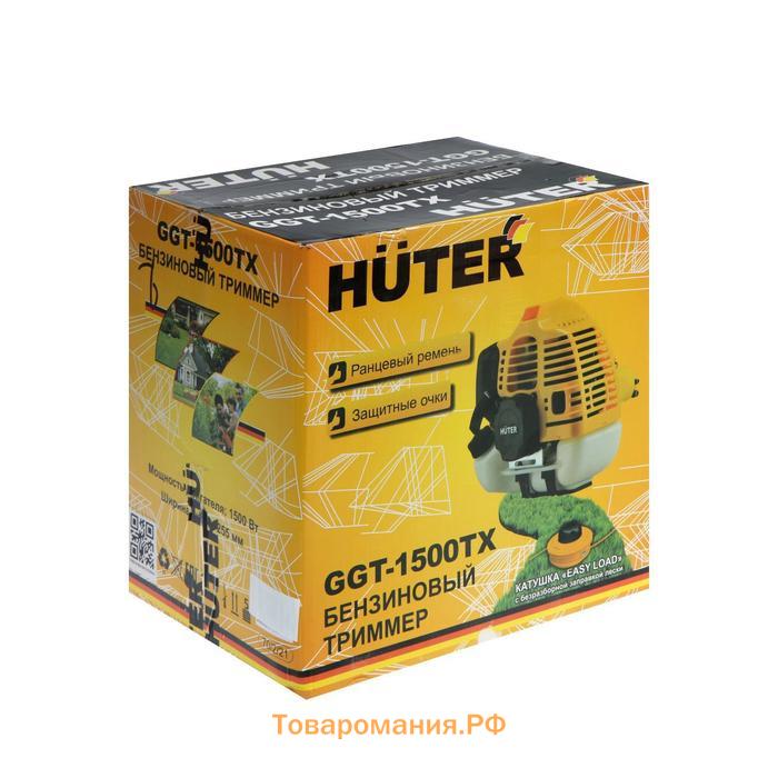 Триммер Huter GGT-1500TX, 2Т, 1500 Вт, 2 л.с., 43 см3, 9500 об/мин, леска/нож