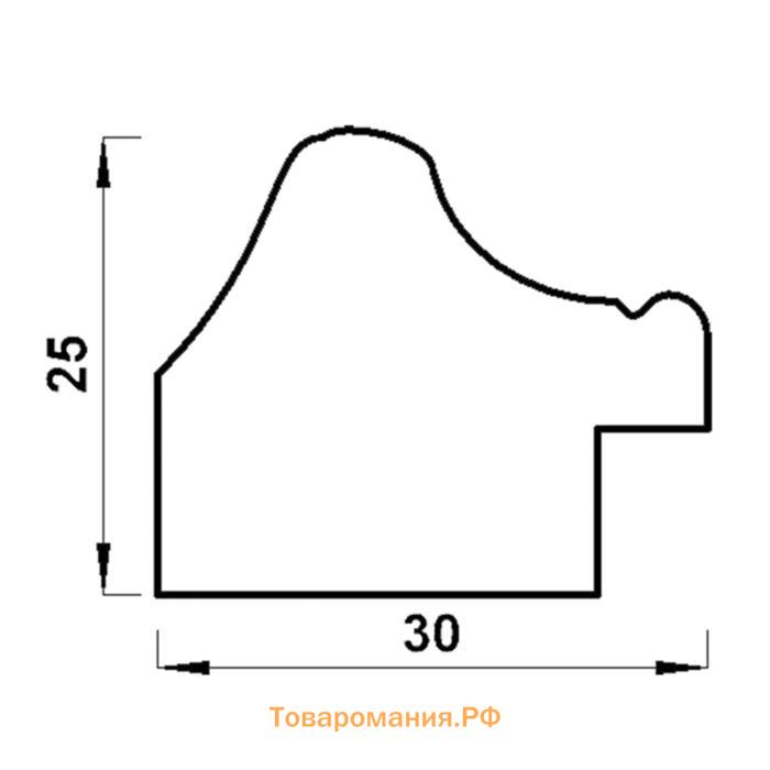 Рама для картин (зеркал) 30 х 40 х 3,0 см, пластиковая, Calligrata 6792, белый мрамор