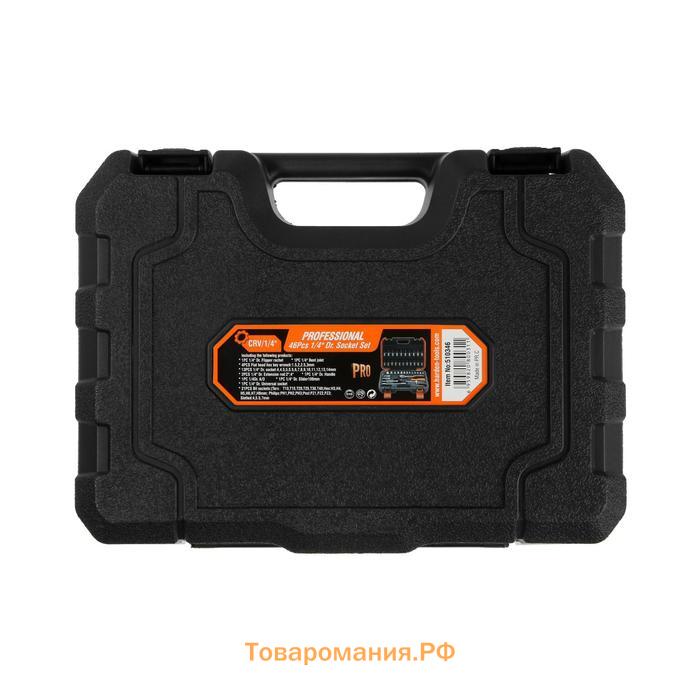 Набор инструментов HARDEN 510346, CRV, 1/4", пластиковый кейс, 46 предметов