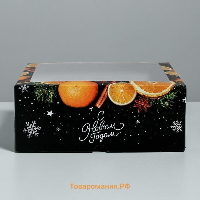 Коробка для капкейков «Новогодняя» 25 х 25 х 10 см, Новый год