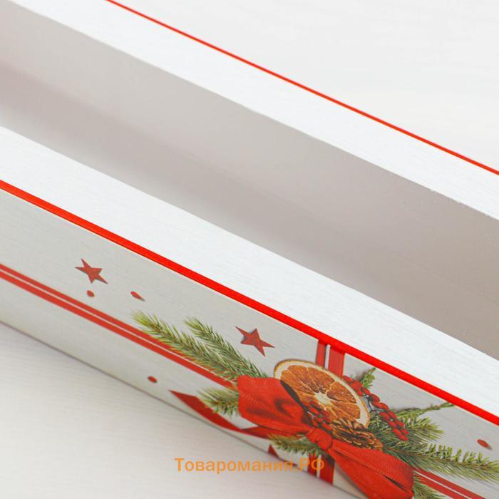 Коробка складная «Подарок» 18 х 5,5 х 5,5 см., Новый год