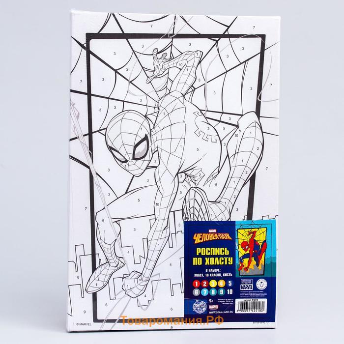 Картина по номерам для детей, 20х30 см, Человек-паук