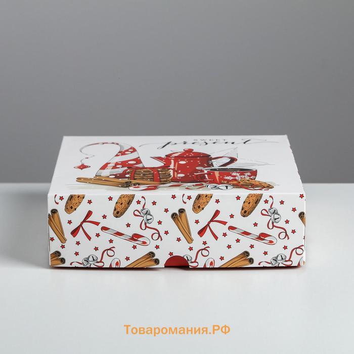 Упаковка для кондитерских изделий «Present», 20 х 17 х 6 см, Новый год