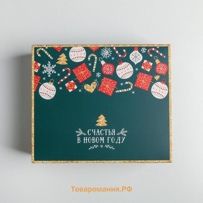 Упаковка для кондитерских изделий «Счастья», 20 х 17 х 6 см, Новый год