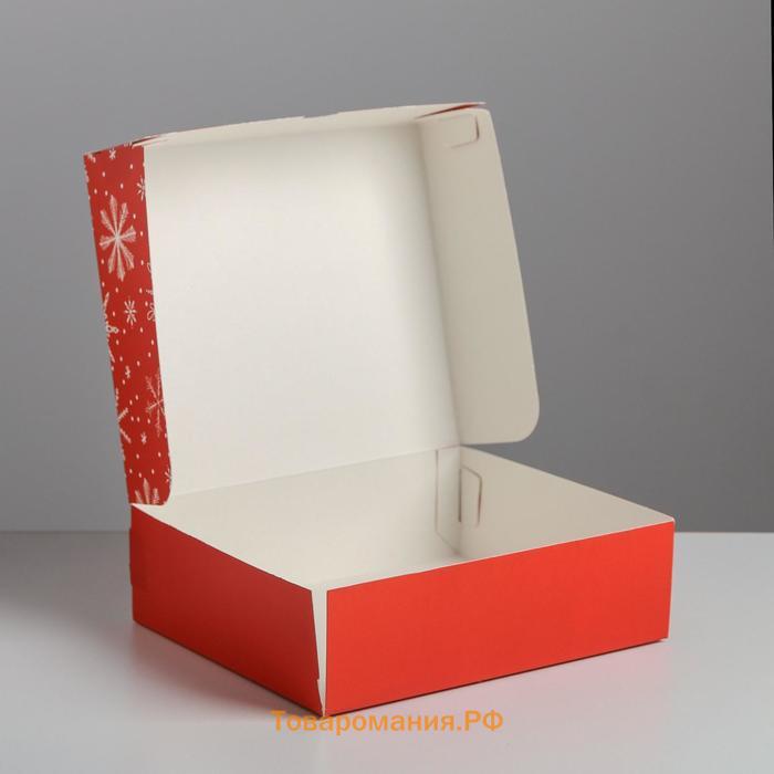 Упаковка для кондитерских изделий «Подарок от Деда Мороза», 20 х 17 х 6 см, Новый год