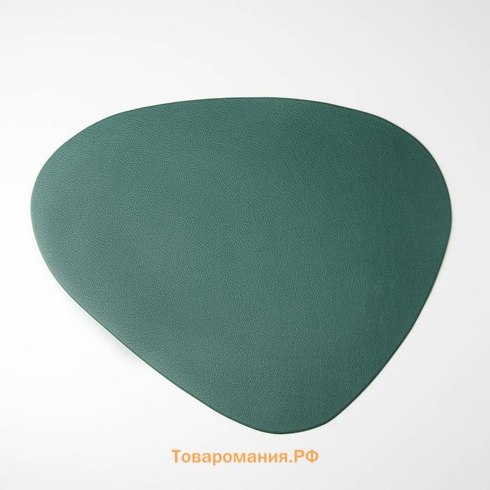 Салфетка сервировочная на стол «Тэм», 44×35,5 см, цвет зелёный