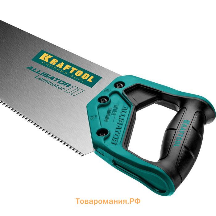 Ножовка по ламинату KRAFTOOL Alligator LAMINATOR 15207, 500 мм, 11 TPI 3D зуб