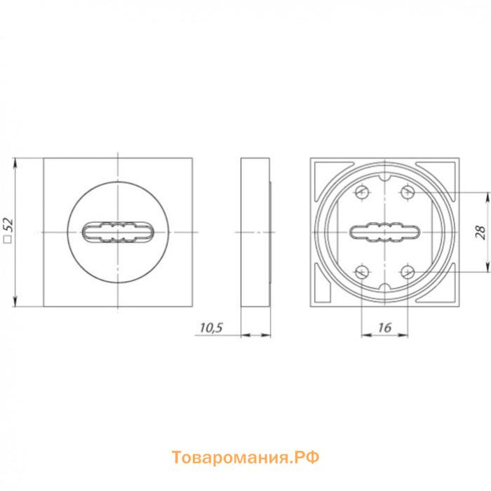 Накладка под сувальдный ключ SC KM SN/CP-3, 1 шт.