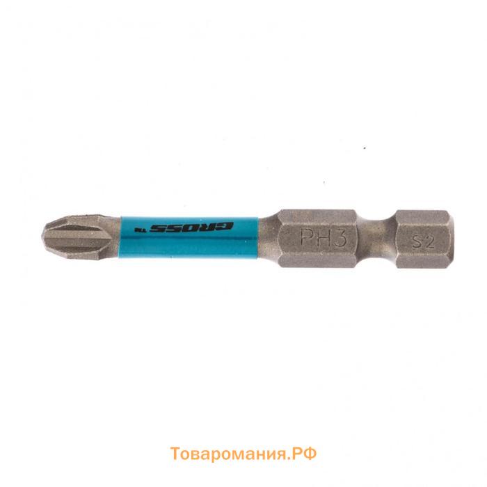 Набор бит торсионных Gross 11494, сталь S2, PH3x50 мм, 1/4", 10 шт