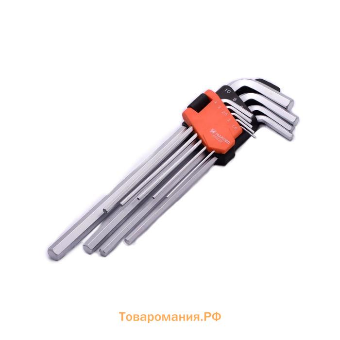 Набор ключей имбусовых шестигранных HARDEN 540608, HEX, CrV, 9 шт., 23 см