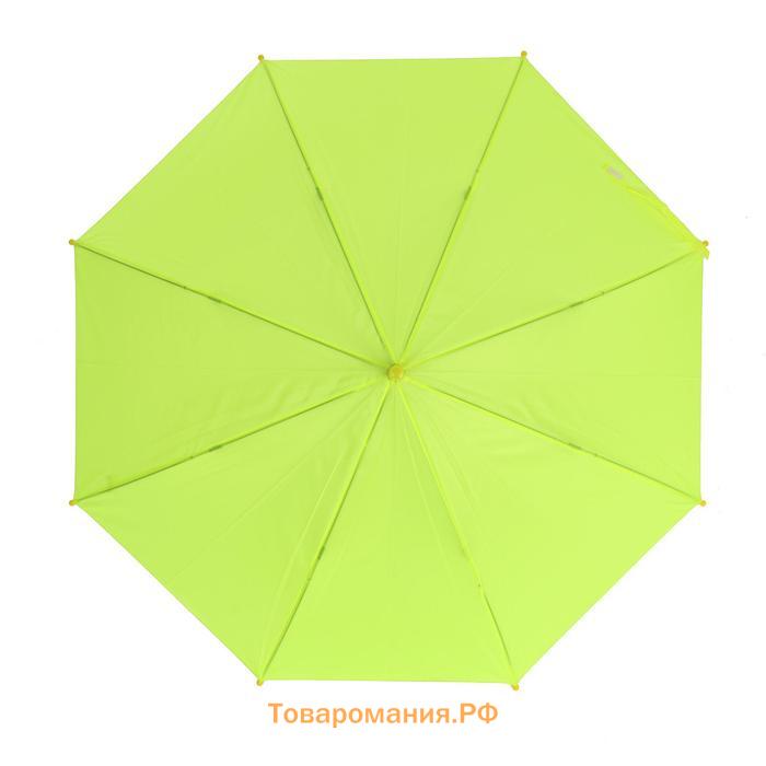 Зонт детский полуавтоматический d=90см, цвет лимонный