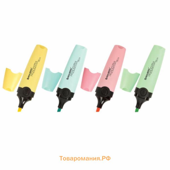Набор маркеров текстовыделителей 4 цветов 1-5 мм BRAUBERG "DELTA PASTEL"