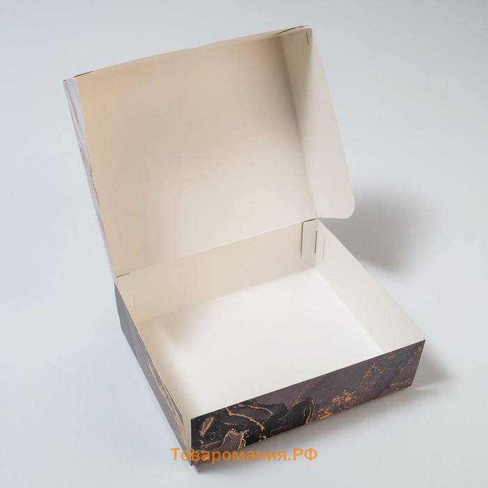 Кондитерская упаковка, коробка «Мрамор», 17 х 20 х 6 см