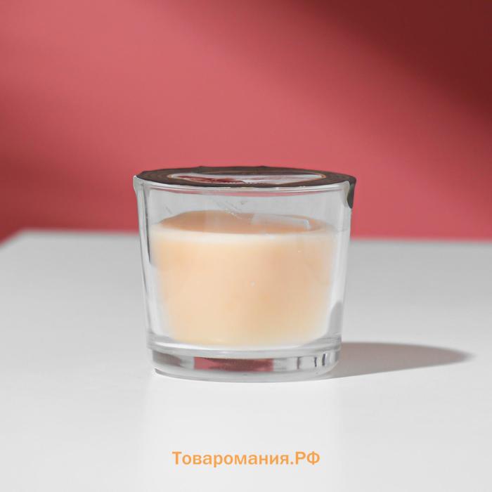 Свеча ароматическая в стакане АЛАНИЯ "Капучино", 5,5 см