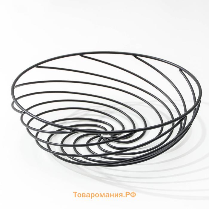 Фруктовница  «Гипноз», 30×30×8.5 см, чёрная