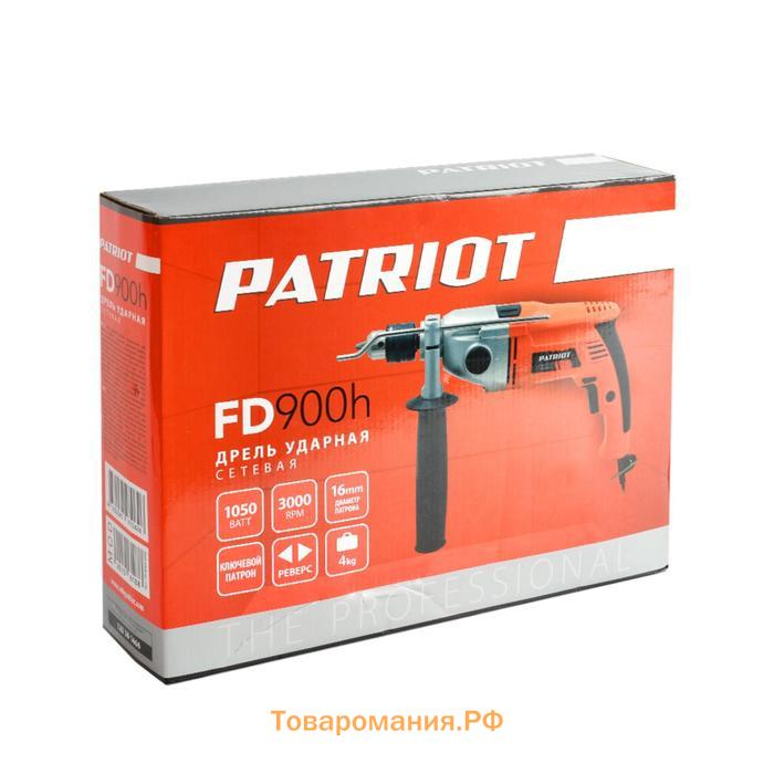 Дрель ударная PATRIOT FD900h, 1050 Вт, 3000 об/мин, 48000 уд/мин, max 16 мм, ключевой патрон