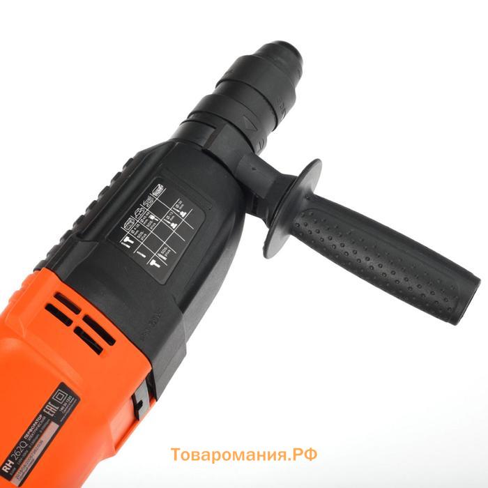 Перфоратор PATRIOT THEONE RH262Q, 800 Вт, 2.8 Дж, 1300 об/мин, 5500 уд/мин, SDS+, max 26 мм