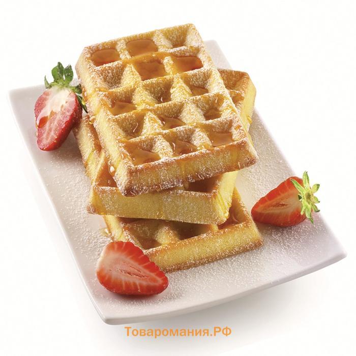 Форма для приготовления вафель Waffel classic, силиконовая, красная