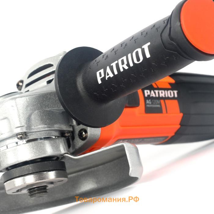 Машина углошлифовальная PATRIOT AG120M, 720 Вт, 125х22.2 мм, бронирование ротора и статора